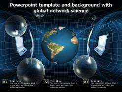 Powerpoint template and background with global network science