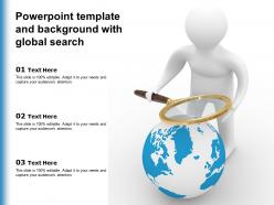 Powerpoint template and background with global search