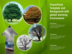 Powerpoint template and background with global warming environment