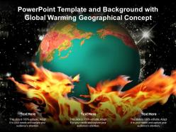 Powerpoint template and background with global warming geographical concept