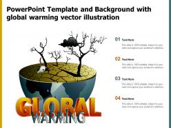 Powerpoint template and background with global warming vector illustration