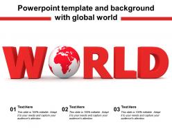 Powerpoint template and background with global world