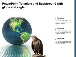 Powerpoint template and background with globe and eagle
