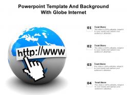 Powerpoint template and background with globe internet
