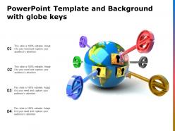 Powerpoint template and background with globe keys
