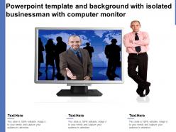 Powerpoint template and background with globe network computer