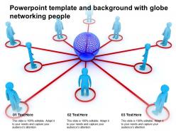 Powerpoint template and background with globe networking people
