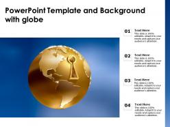 Powerpoint template and background with globe