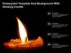 Powerpoint template and background with glowing candle