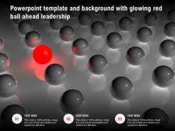 Powerpoint template and background with glowing red ball ahead leadership