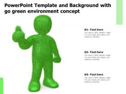 Powerpoint template and background with go green environment concept