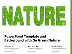 Powerpoint template and background with go green nature
