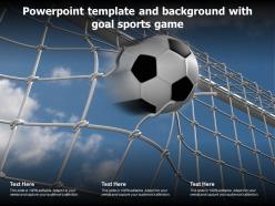 Powerpoint template and background with goal sports game