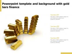 Powerpoint template and background with gold bars finance