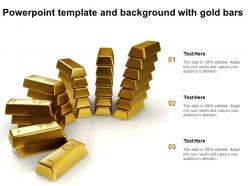 Powerpoint template and background with gold bars