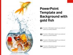 Powerpoint template and background with gold fish