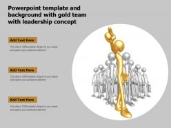 Powerpoint template and background with gold team with leadership concept