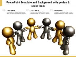 Powerpoint template and background with golden and silver team