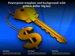 Powerpoint template and background with golden dollar big key