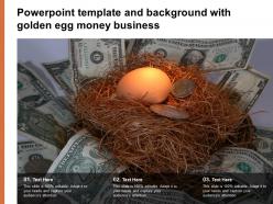Powerpoint template and background with golden egg money business