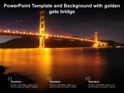 Powerpoint template and background with golden gate bridge