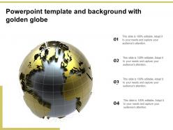 Powerpoint template and background with golden globe
