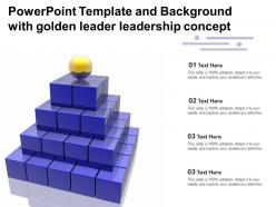 Powerpoint template and background with golden leader leadership concept