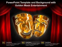 Powerpoint Template And Background With Golden Mask Entertainment
