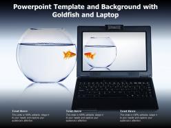 Powerpoint template and background with goldfish and laptop