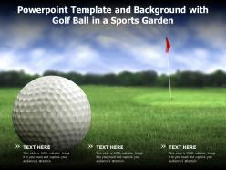Powerpoint template and background with golf ball in a sports garden