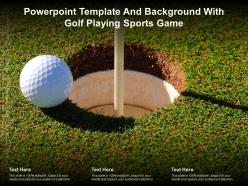 Powerpoint template and background with golf playing sports game