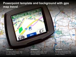Powerpoint template and background with gps map travel