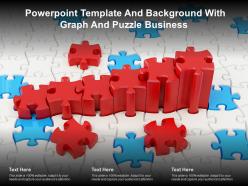 Powerpoint template and background with graph and puzzle business