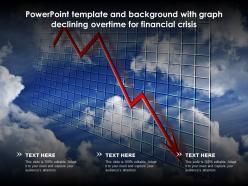 Powerpoint template and background with graph declining overtime for financial crisis