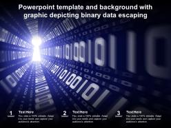 Powerpoint template and background with graphic depicting binary data escaping