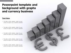 Powerpoint template and background with graphs and currency business