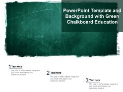 Powerpoint Template And Background With Green Chalkboard Education