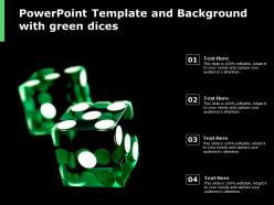 Powerpoint template and background with green dices