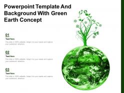 Powerpoint template and background with green earth concept