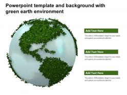 Powerpoint template and background with green earth environment