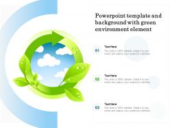 Powerpoint template and background with green environment element