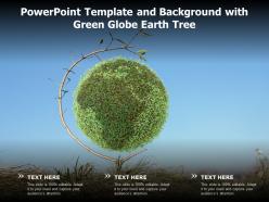 Powerpoint template and background with green globe earth tree