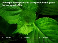 Powerpoint Template And Background With Green Leaves Spiral Of Life