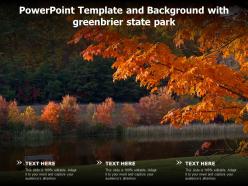 Powerpoint template and background with greenbrier state park