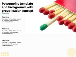 Powerpoint template and background with group leader concept