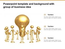Powerpoint template and background with group of business idea