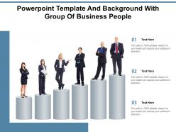Powerpoint template and background with group of business people
