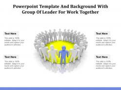 Powerpoint template and background with group of leader for work together