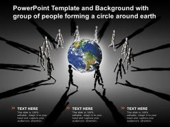 Powerpoint Template And Background With Group Of People Forming A Circle Around Earth