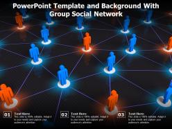 Powerpoint template and background with group social network